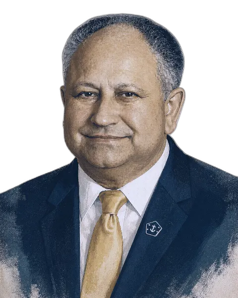 Illustrated portrait of Carlos Del Toro