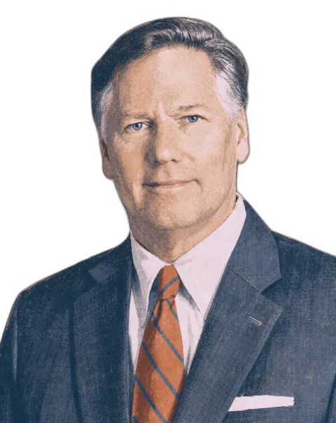 Illustrated portrait of Christopher Landau