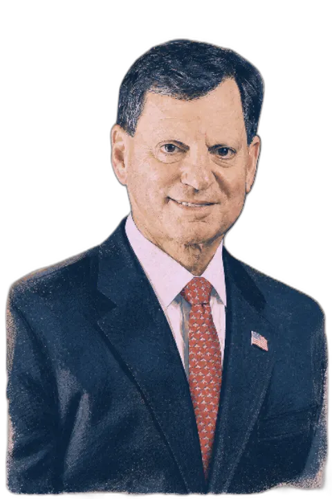 Illustrated portrait of Frank J. Bisignano