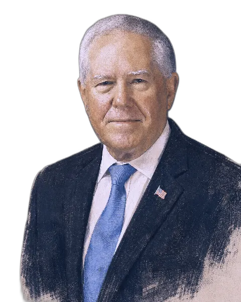 Illustrated portrait of Frank Kendall