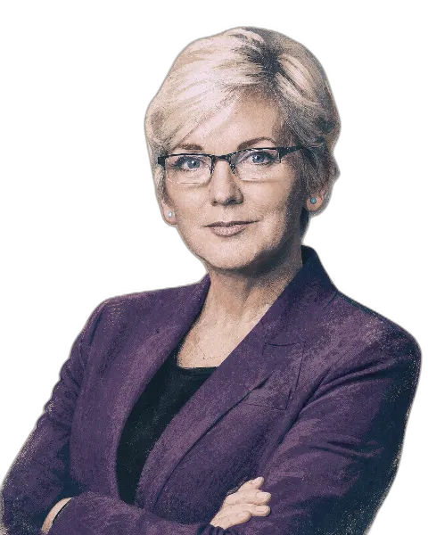 Illustrated portrait of Jennifer Granholm