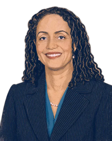 Illustrated portrait of Stacey Dixon